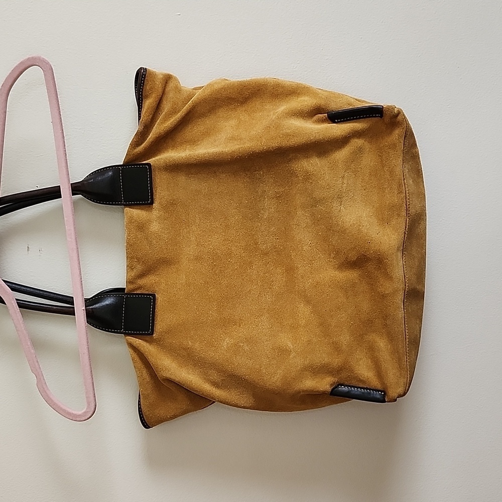 Dooney and Bourke Vintage Suede Leather Heavy Tote Bag - Picture 7 of 14